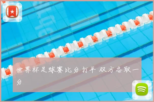 世界杯足球赛比分打平 双方各取一分